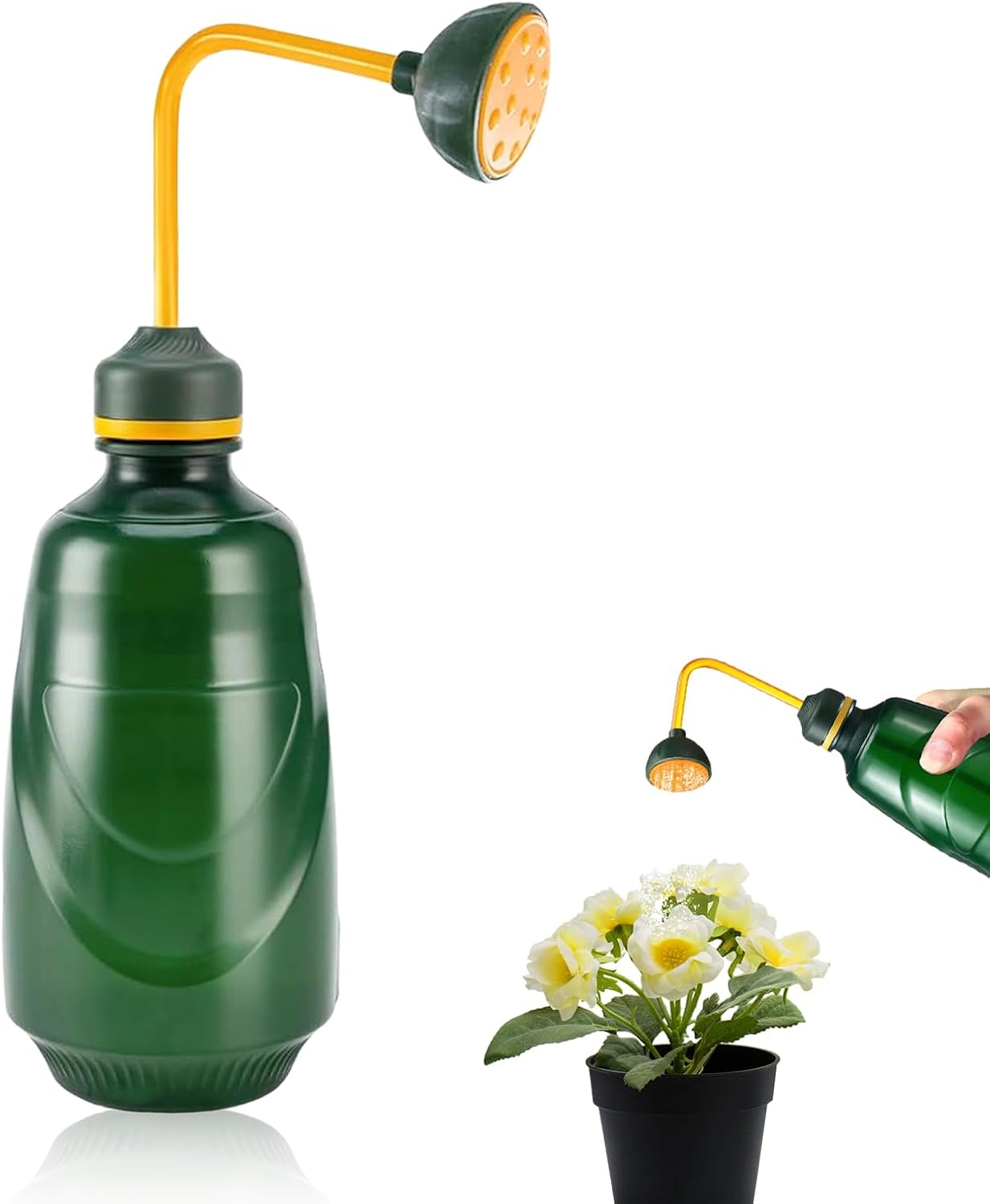 Mała konewka do roślin domowych (zielona) - Mini ręczna konewka 450 ml - Odwracalna - Odpowiednia do małych roślin, sadzonek, kwiatów i