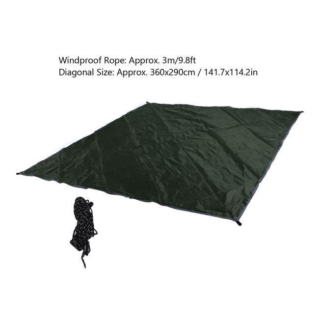 Voile d'ombrage - Gray - 350x280cm - Bâche étanche - Protection UV Voile d'ombrage - Gray - 350x280cm - Bâche étanche - Protection UV