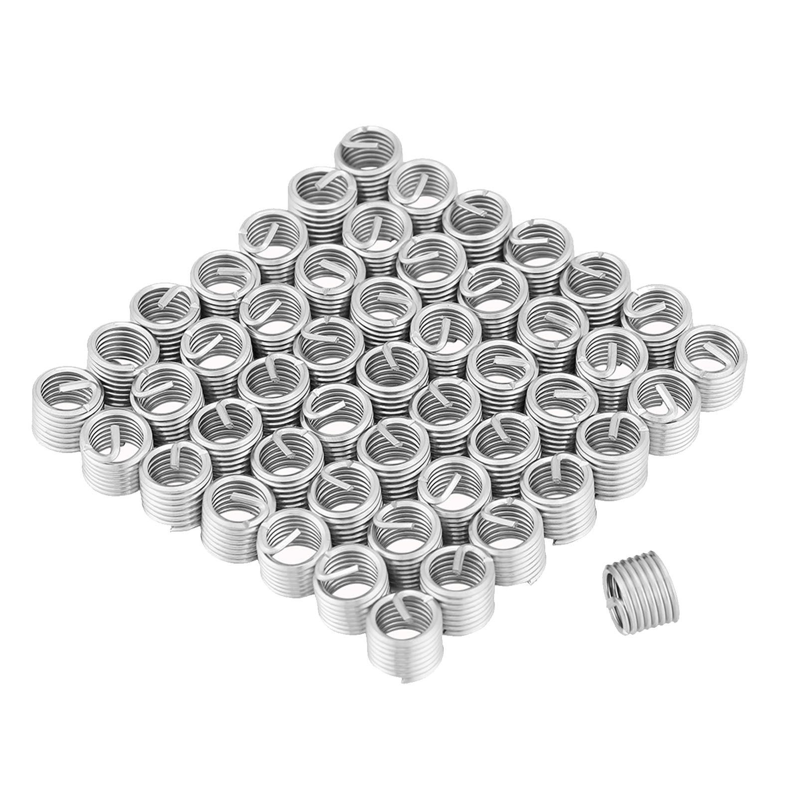 Lot de 50 inserts filetés hélicoïdaux en fil spiralé en acier ...