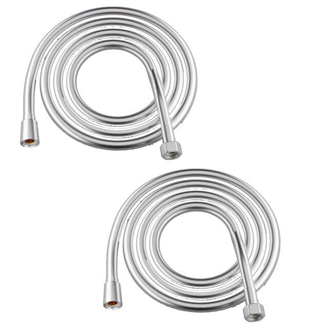 BOMCLAP Manguera de ducha de PVC antienrollamiento, roscada de 2 metros, sencilla y resistente a altas presiones. 2pc