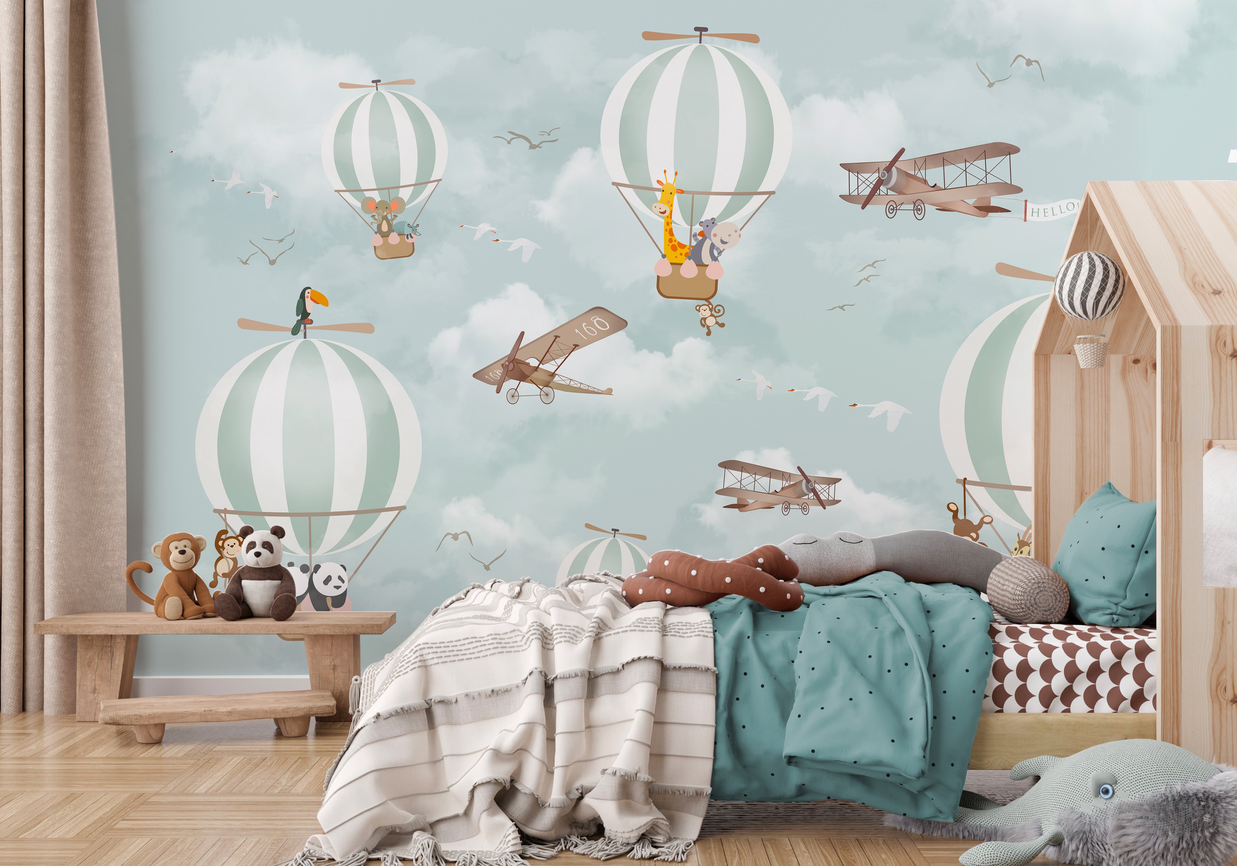 Pochoir Montgolfière 4 Empreinte 7 X 30 Cm