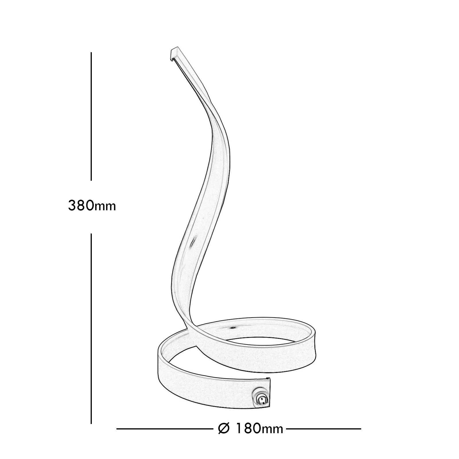 Lampe de bureau moderne et stylisée éclairage de bureau LED 12W lampe de chevet moderne 230V 6000K COLD - 4