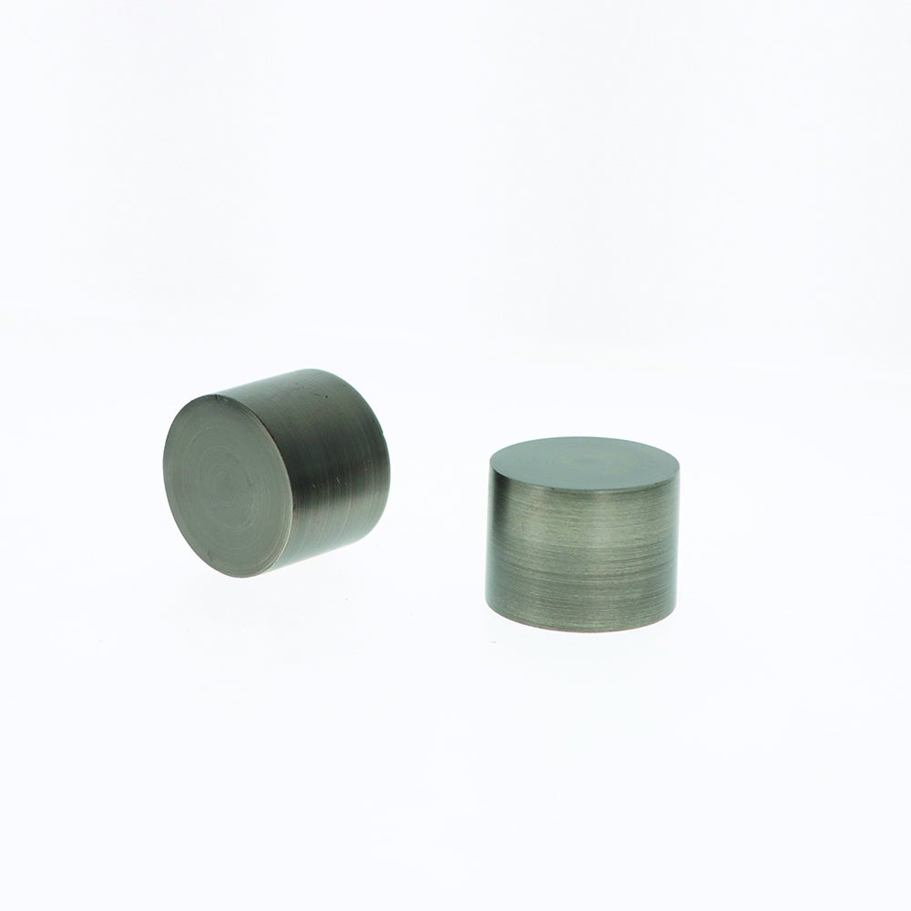BOULET Lot De 2 Embouts Chapeau 20mm - Carbone - Accessoire Pour Tringles à Rideaux