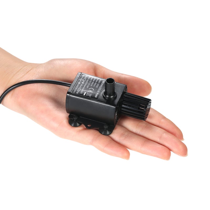 Mini pompe à eau sans balais DC12V 10W ultra-silencieuse étanche submersible, débit 400 L/h, hauteur de refoulement 400 cm, raccord femelle 5,5*2,1 mm - 3