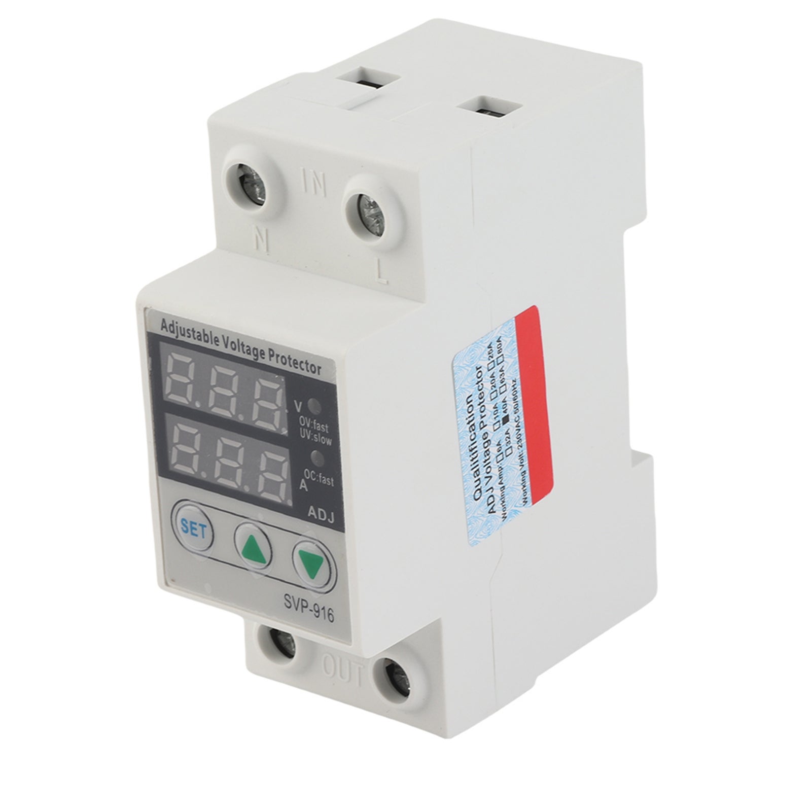 Sovratensione regolabile monofase intelligente sotto protezione corrente 230 V CA (40 A) - 8