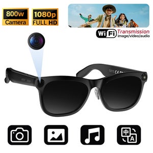 Occhiali intelligenti con fotocamera da 8 MP, registrazione video, traduzione simultanea, chiamate Bluetooth e assistente AI. | Leroy Merlin