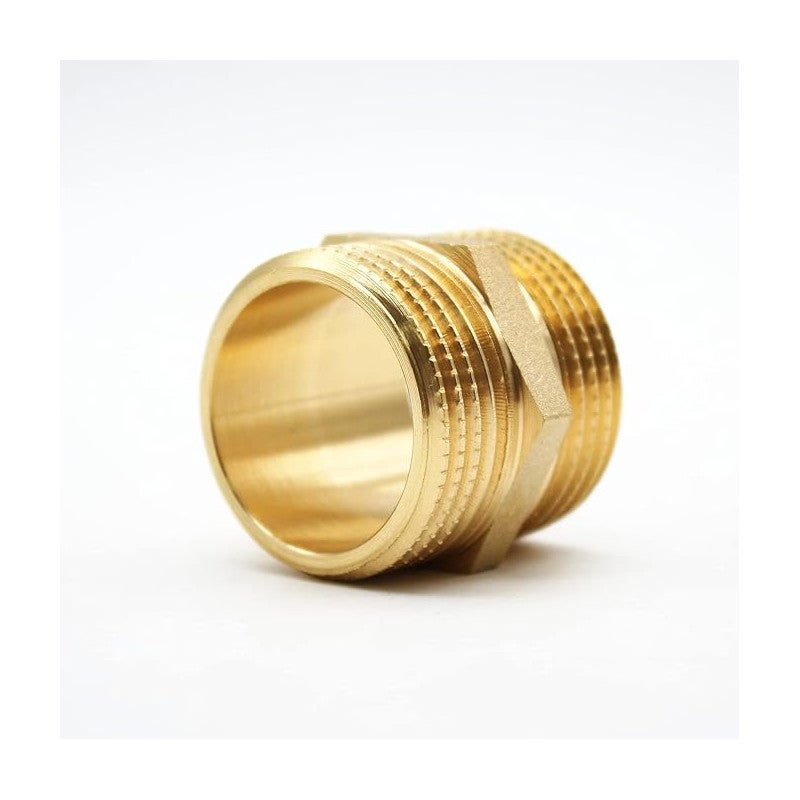 Lot de 5 Mamelon Laiton mâle 1/2'' | Accessoire en laiton Aenor | Bouchons filetés en laiton | Mâle Fileté en Laiton pour Air, E - 3