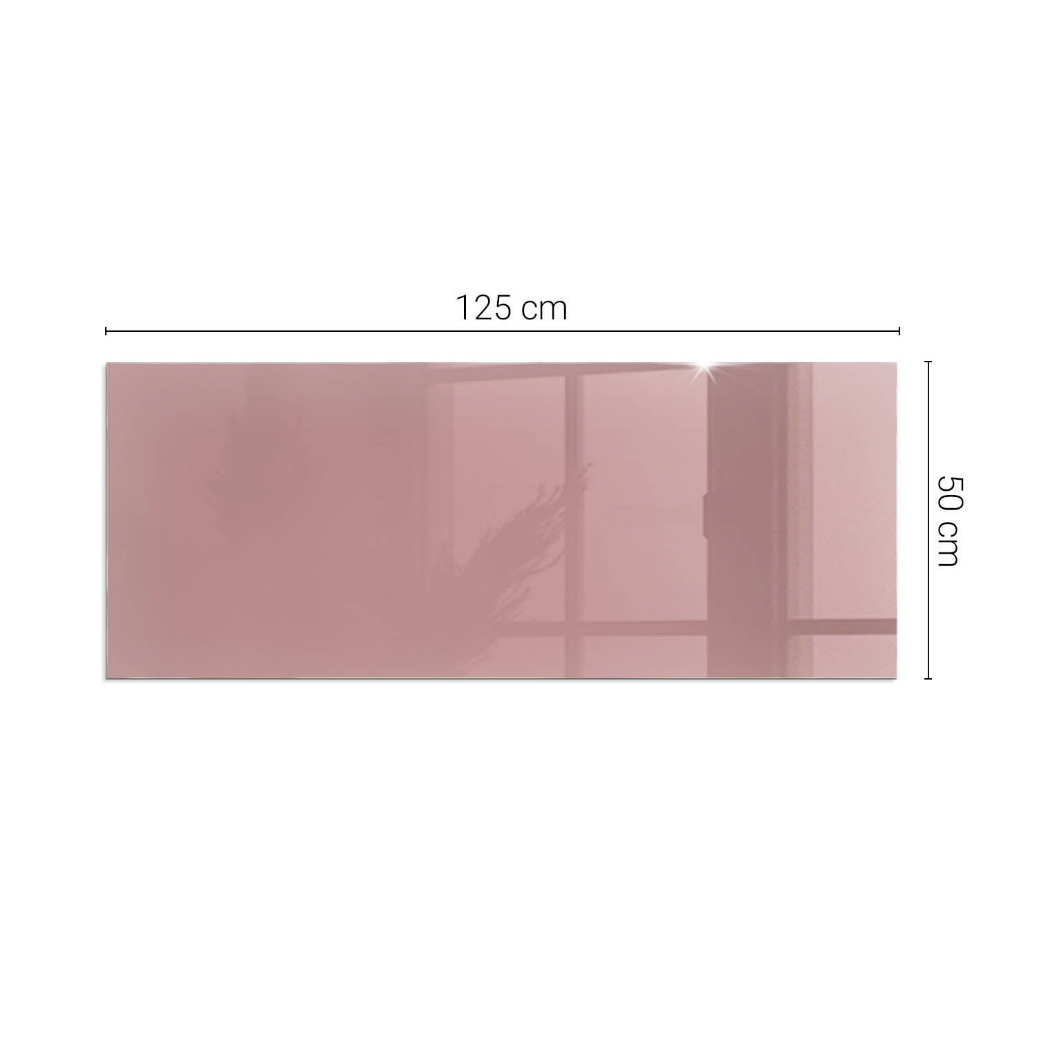 Szkło hartowane na podłogę pod kominek - 125x50 cm - Kolor Różowy - TULUP - 2