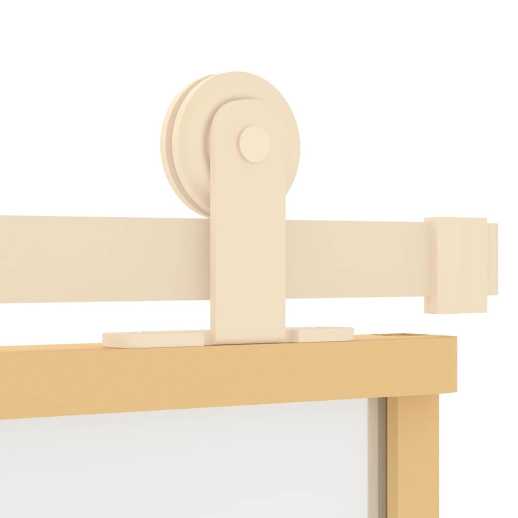 Porta Scorrevole Oro 102,5x205 Vetro Smerigliato ESG Alluminio vidaXL - 6