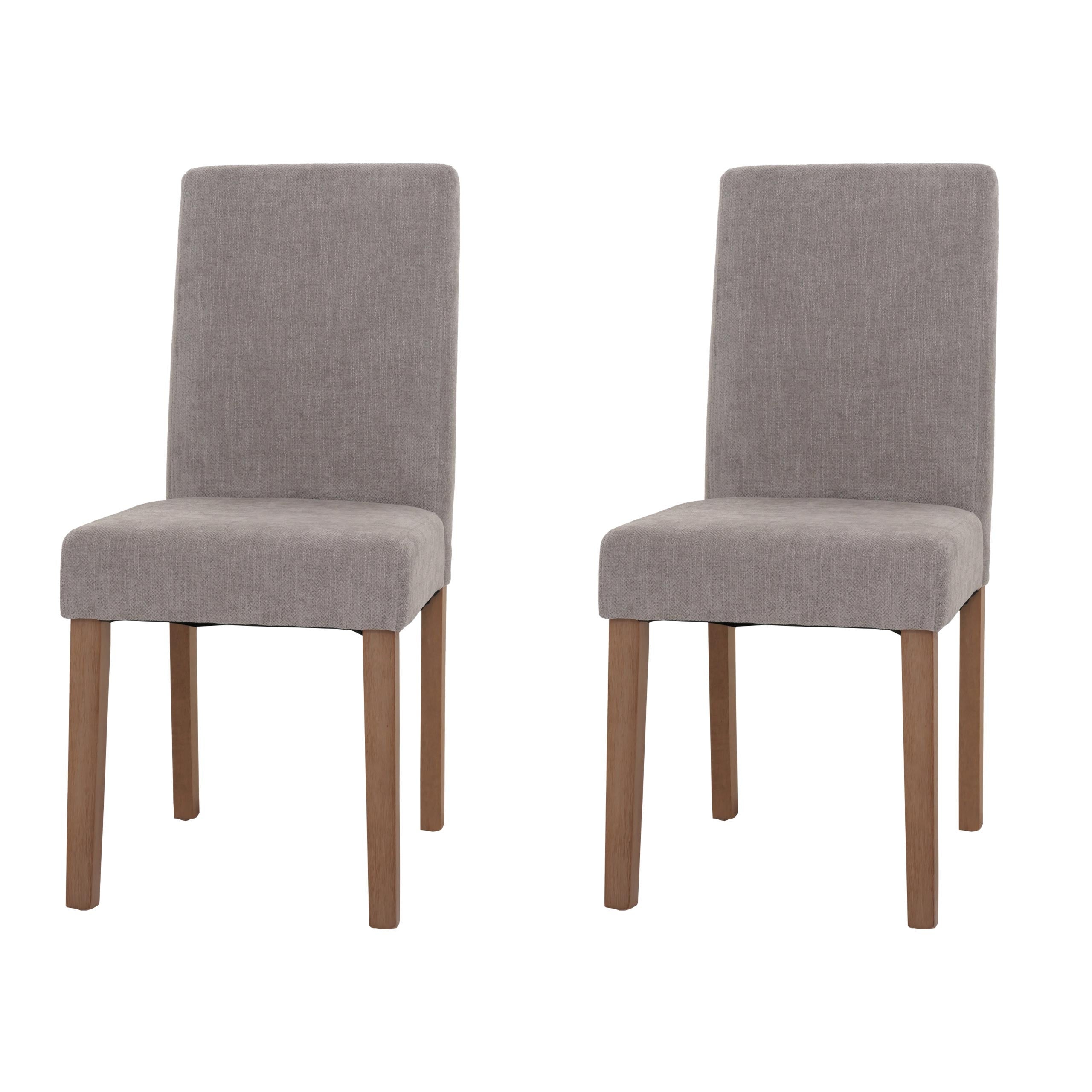 2 Sedie Con Schienale In Peluche Ciniglia – Design Morbido E Accogliente Per Sala Da Pranzo E Soggiorno, Set In Rosa/Grigio/Beige