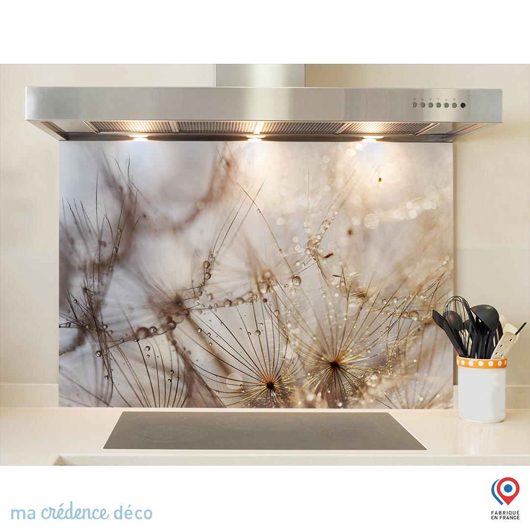 Crédence De Cuisine En Verre 125x50 Cm - Art Abstrait - Noir/Gris - Moderne - Marque Tulup - Neuf