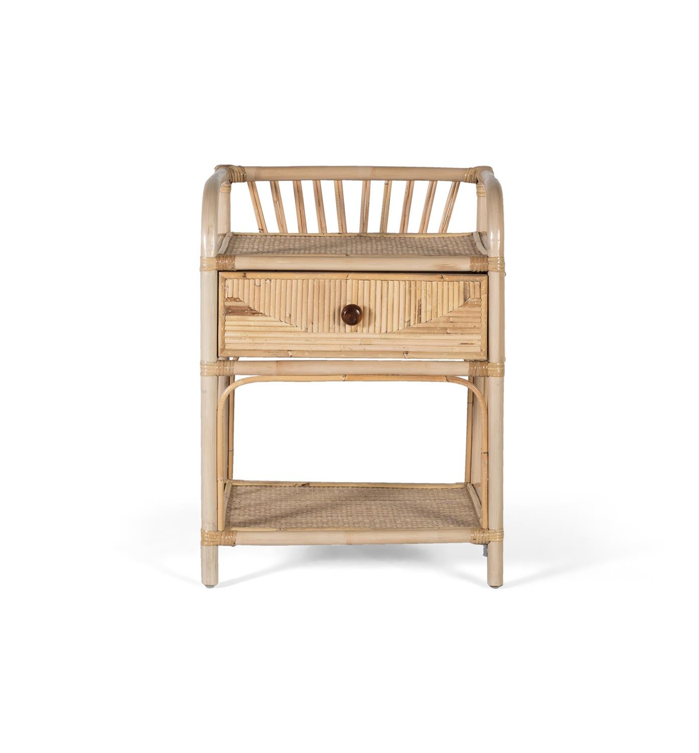 Table de chevet rotin simple et naturel