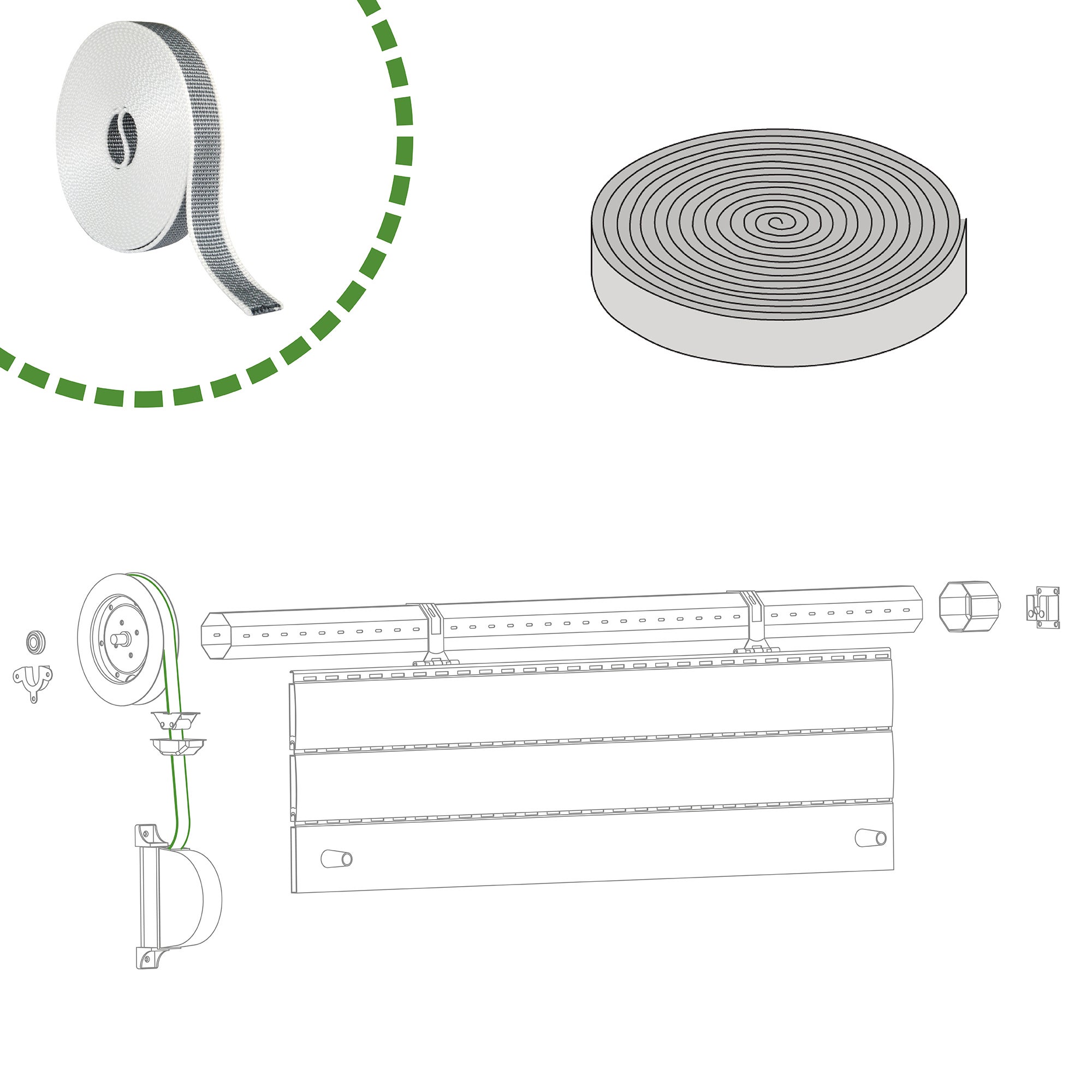 Amig - Cinta para Recogedor de Persianas Enrrollables | Cuerda de Repuesto para Carrete de Persiana de Toque Suave y Rígido | Resiste Rayos UV y Abras - 4