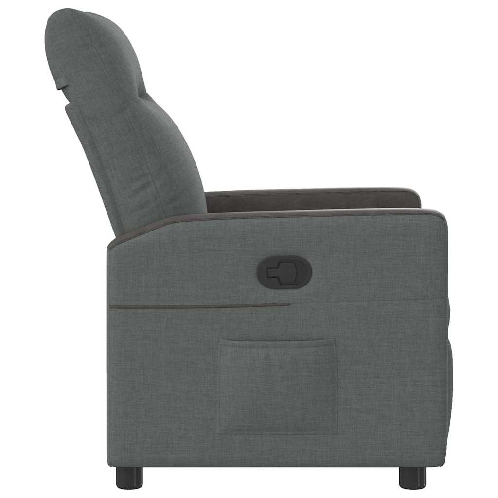 Fauteuil de télévision | Fauteuil inclinable Gris foncé Tissu CFW90837 - 4