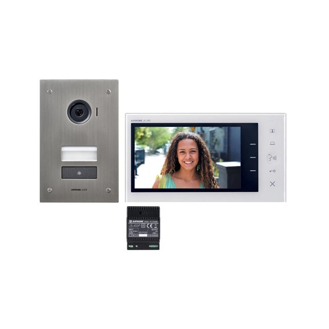 Aiphone - Kit vidéo platine avec moniteur écran 7 pouces 2 fils intégral saillie - JVS1V