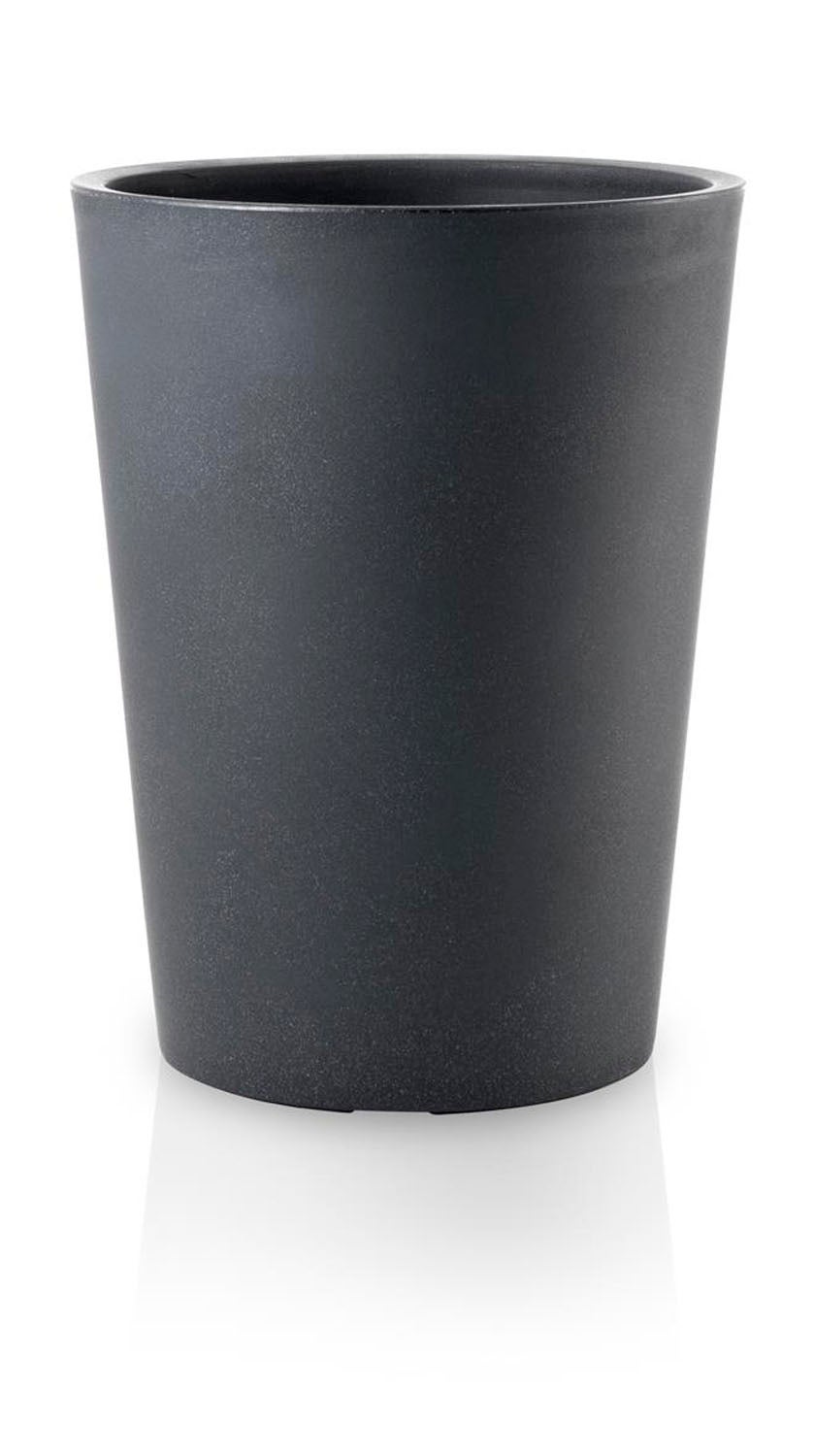 Vaso tondo alto ''Zamora Essential'' in plastica colorati da esterno per piante e fiori - 6