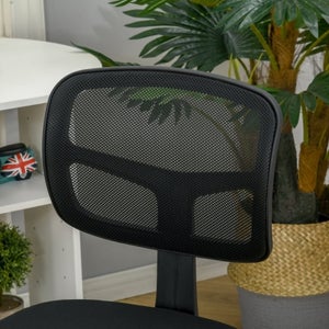 Preferspace Sedia da scrivania ergonomica con base girevole, Rosa, Moderno, Sedia da scrivania girevole, Ufficio, Regolazione dell'altezza facile, Metallo, Foam