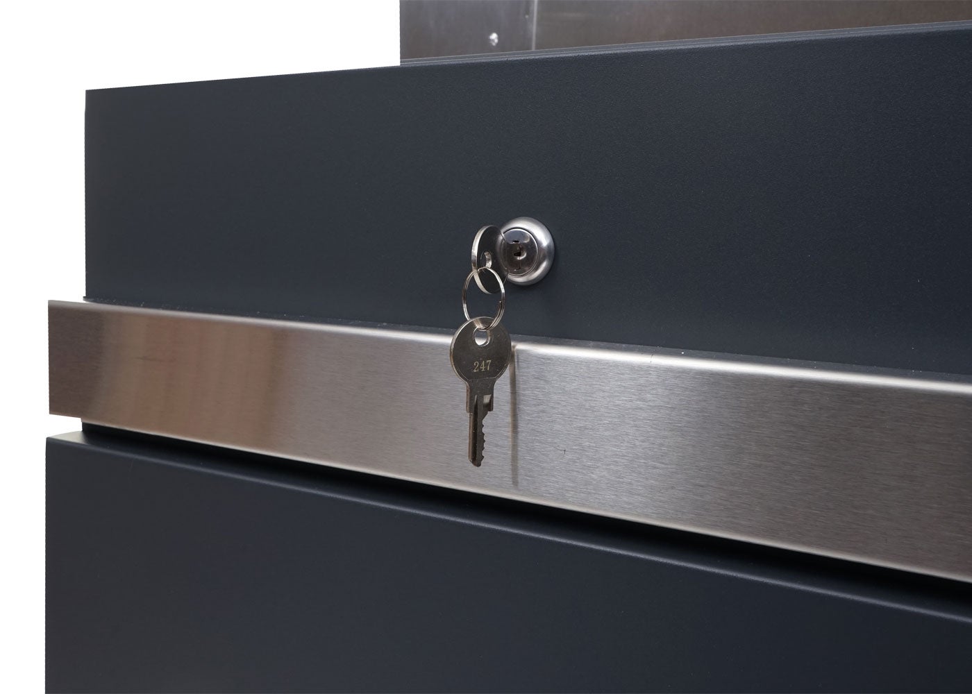 Cassetta portalettere a parete HWC-K41 acciaio zincato 58x45x36cm antracite e grigio - 8