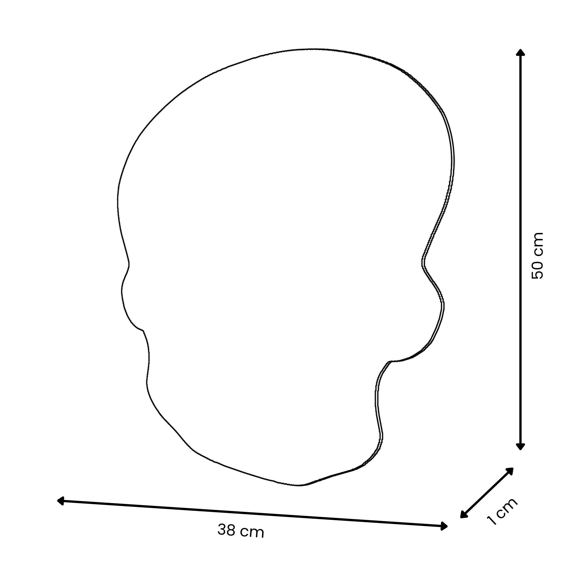 ADM - 'Crâne mexicain' - Tableau imprimé sur panneau moulé en méthacrylate brillant rétrosimprimé - Multicolore - H50 cm - 4