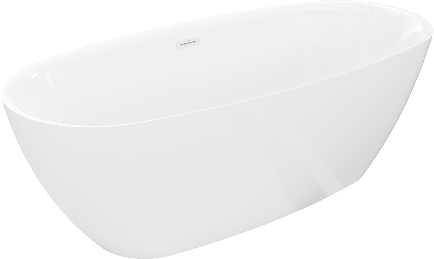 Mexen Luvo Slim wanna wolnostojąca 170 x 75 cm, biała, przelew biały - 52801707500-20