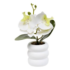 ORCHIDEE VASE CERAMIQUE NOIR H.53CM