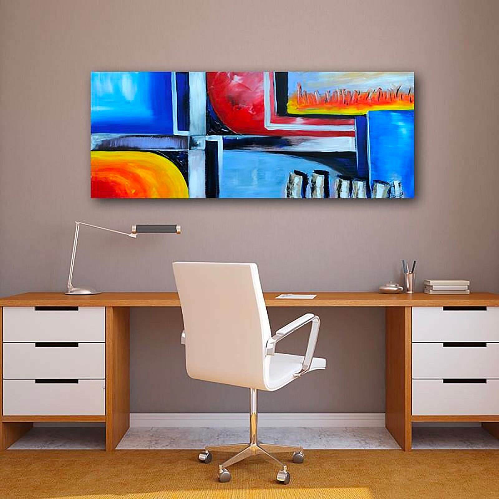 Tableau panorama d'image sur toile abstraction toile 54 - 100 x 50 cm - 3