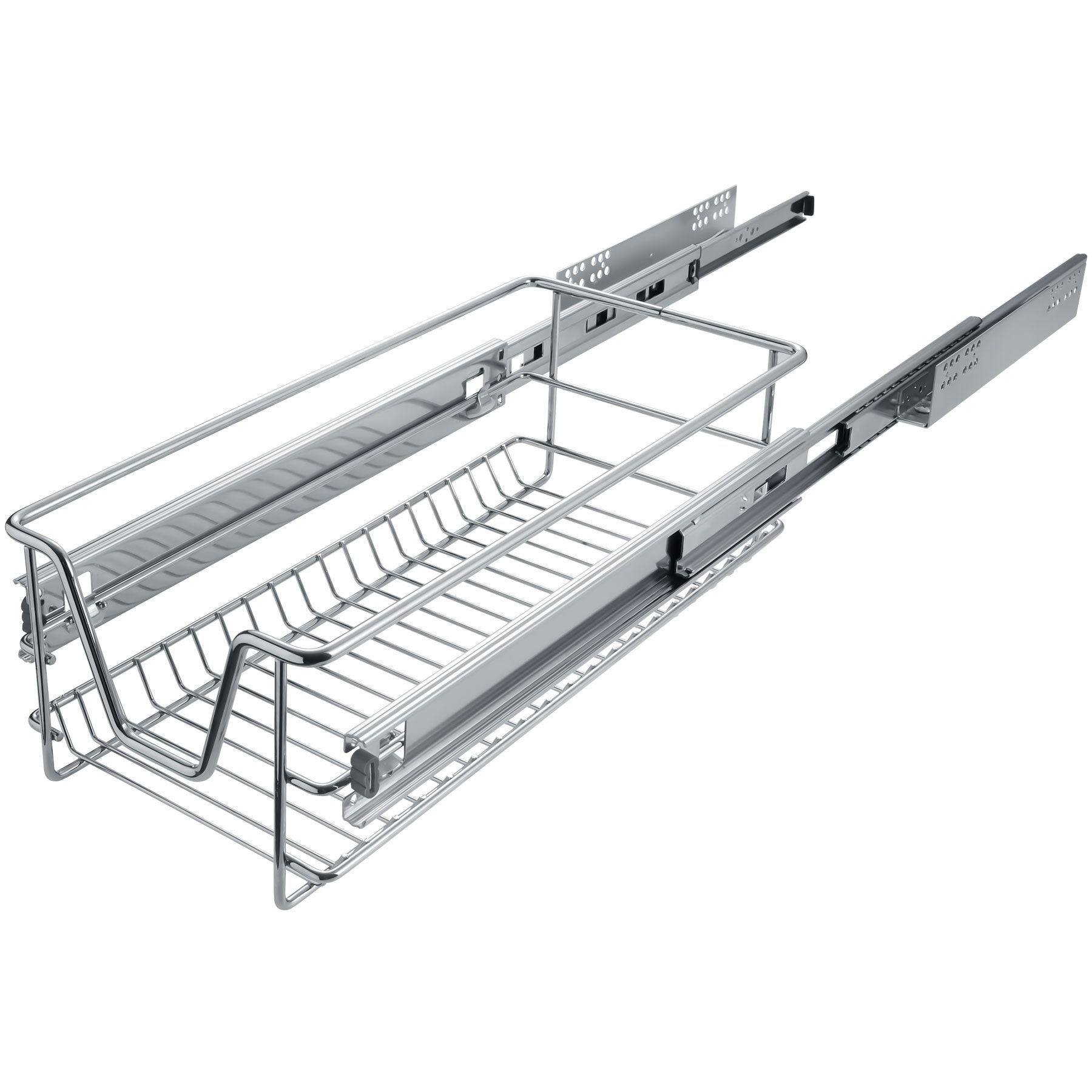 Tiroir de rangement télescopique en acier chromé 30cm TECTAKE - 2