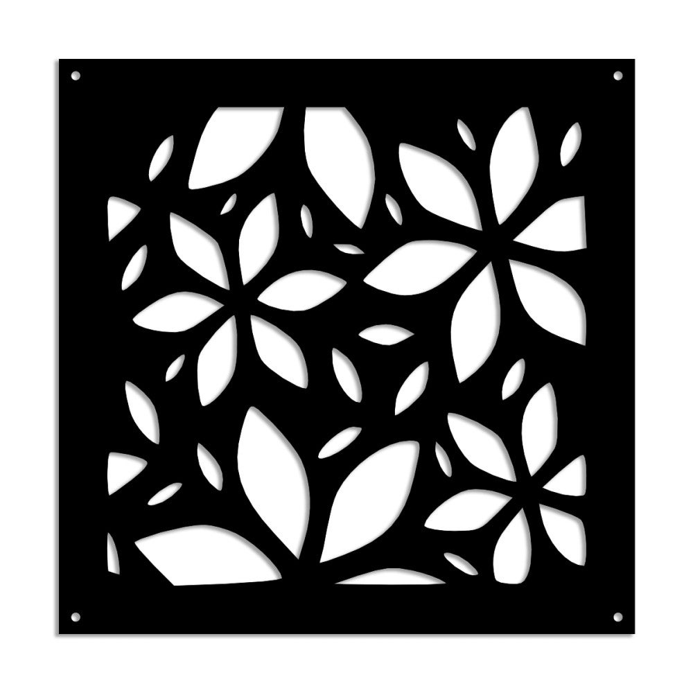 VENUS - Panel perforowany z PVC - Osłona przeciwsłoneczna - Rozmiar 48x48 cm - Grubość 1 cm - Kolor CZARNY