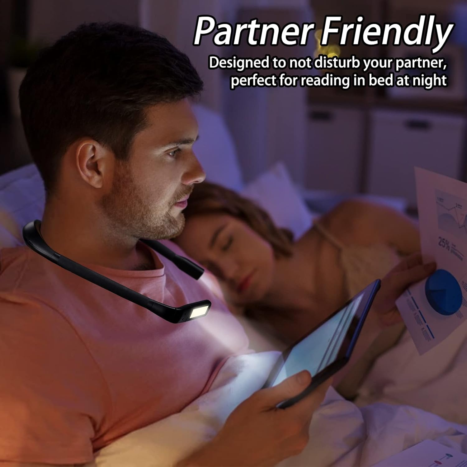 Lampe de Cou Rechargeable pour Lecture – 3 Couleurs & Intensités – Confort Visuel pour Tricot, Réparation - 7