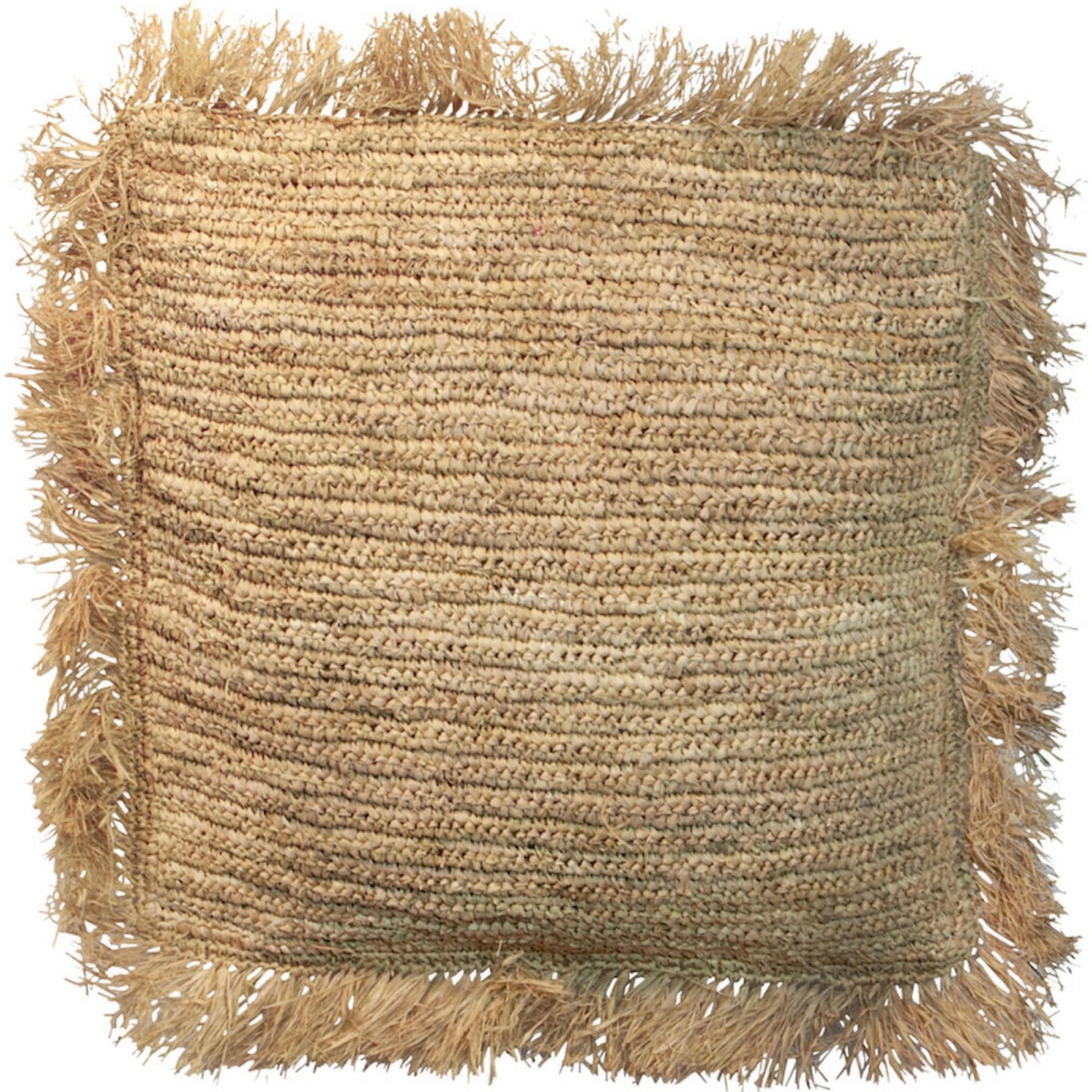 Housse coussin raphia l gance bazar bizar 60 x 60 x 10 cm naturel