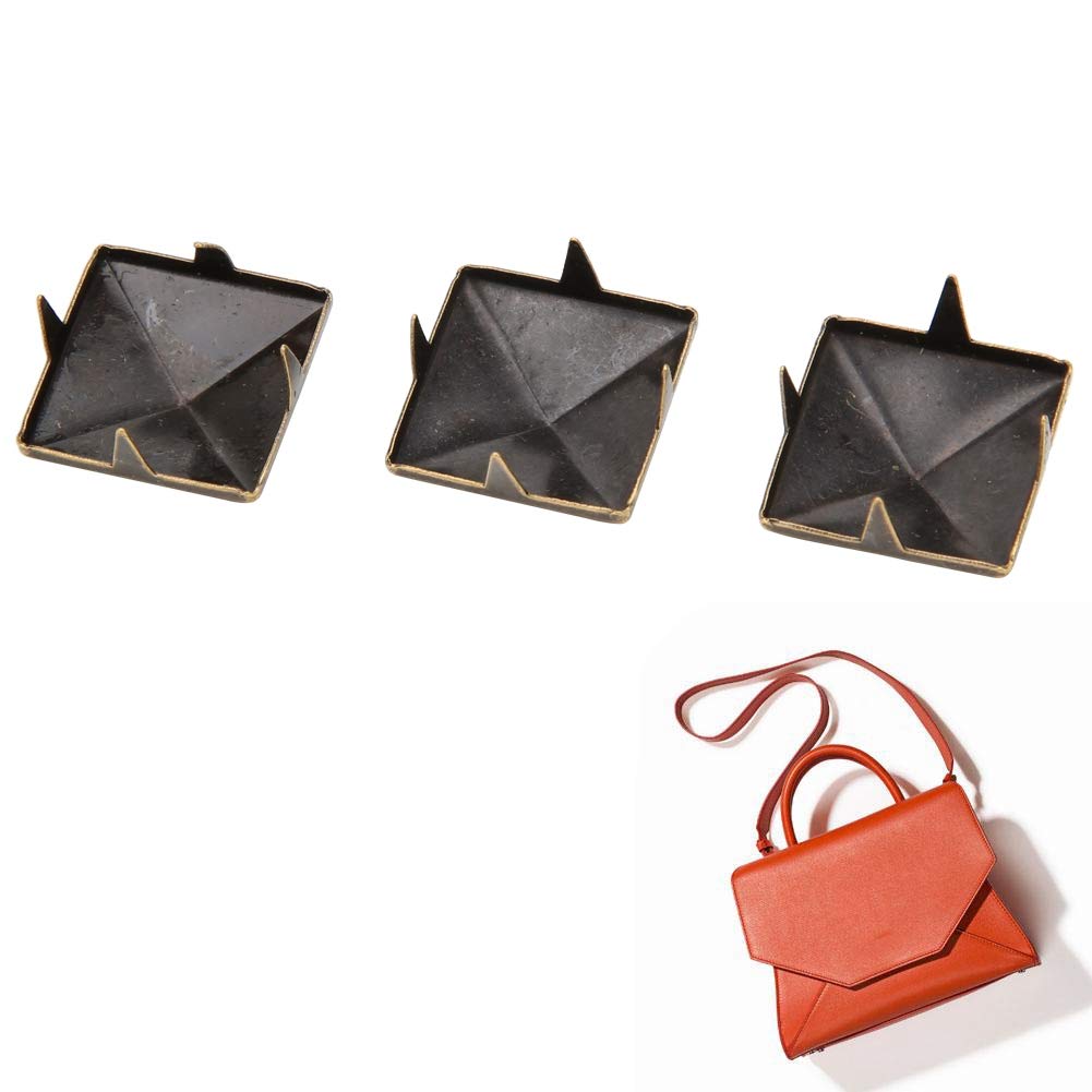 RIVET,Bronze 12mm 100Pcs  Rivets pyramides carrés 6 7 8 9 10 12MM
