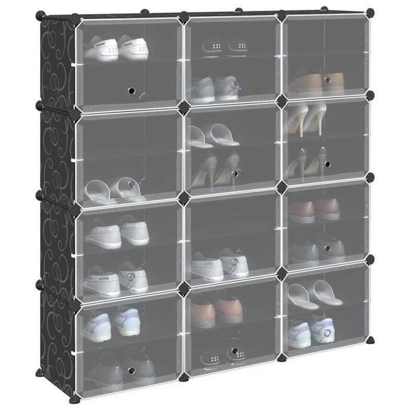 Maison Exclusive - Organizzatore Portaoggetti Con 9 Cubi E Ante Trasparenti In Pp 88488364
