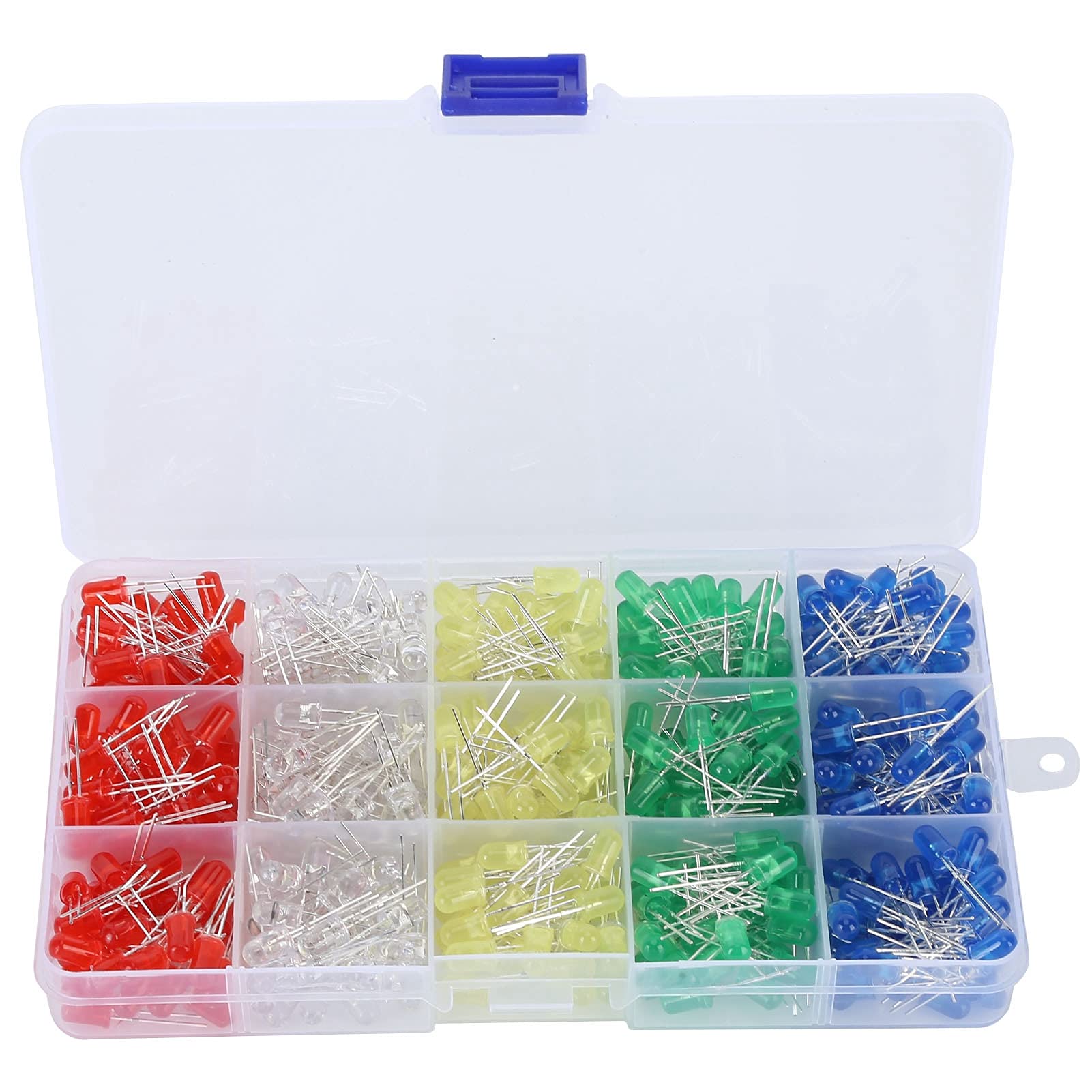Kit 200 LED SMD 5050 5 Colori - Bianco, Rosso, Verde, Blu, Giallo - 2-3V, 20mA, Mini Chip 5x5mm - 3