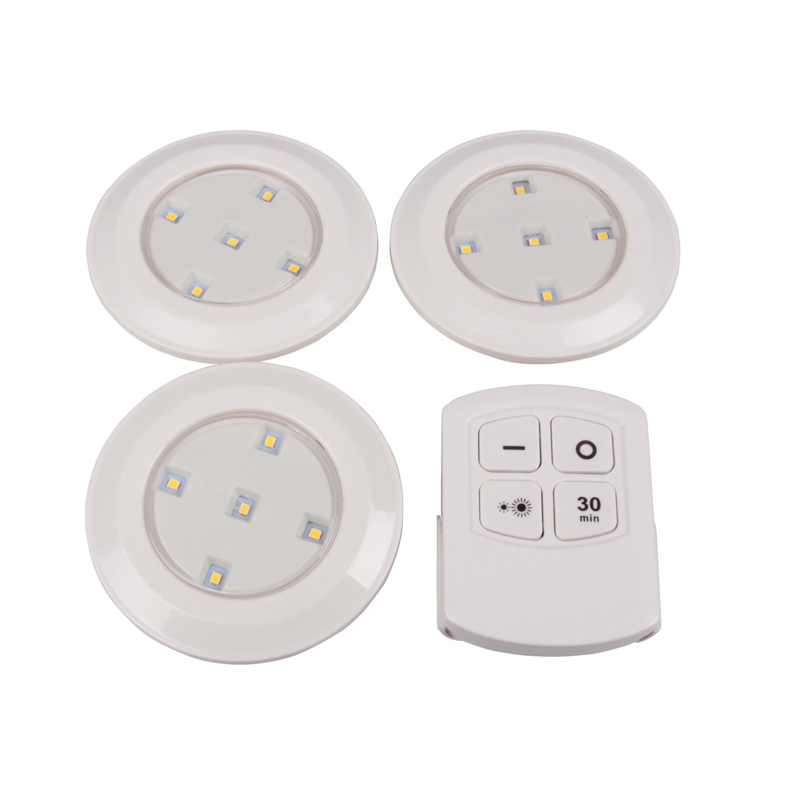 Lampa podszafkowa LED 3szt 4000K neutralna biel z pilotem przylepna timer MasterLED