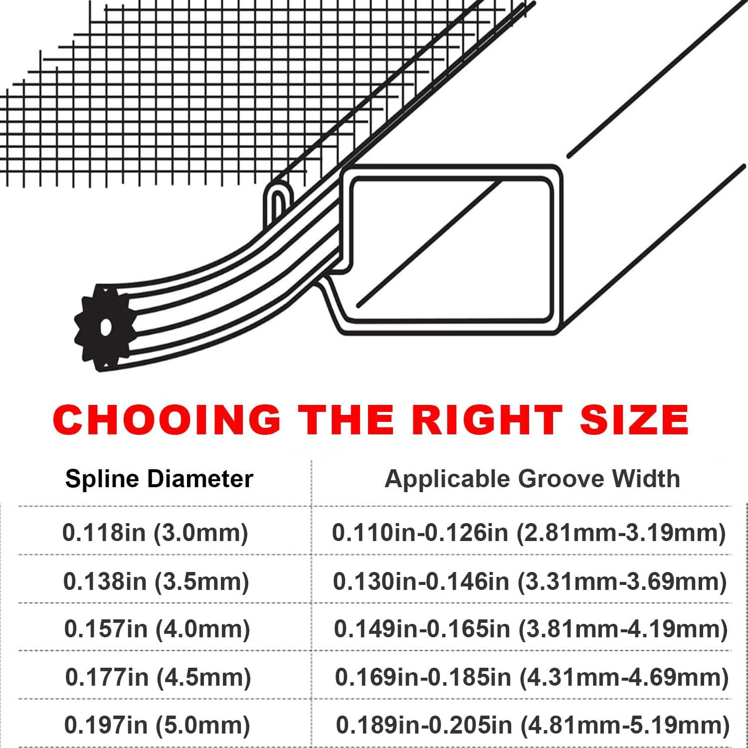 Junta de Goma para Mosquitera, Ranura Resistente y Duradera, Ventanas y Puertas (Ø3,5mm x 10m) - 2