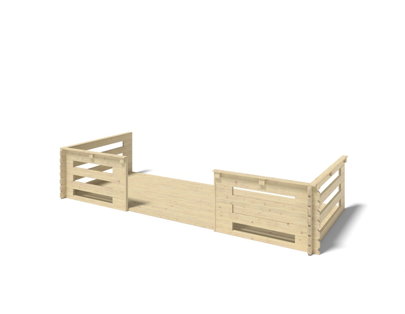 Weranda do domku ALTANKA 5x2 m - kolor naturalny, drewniana, DOM615, 1szt.