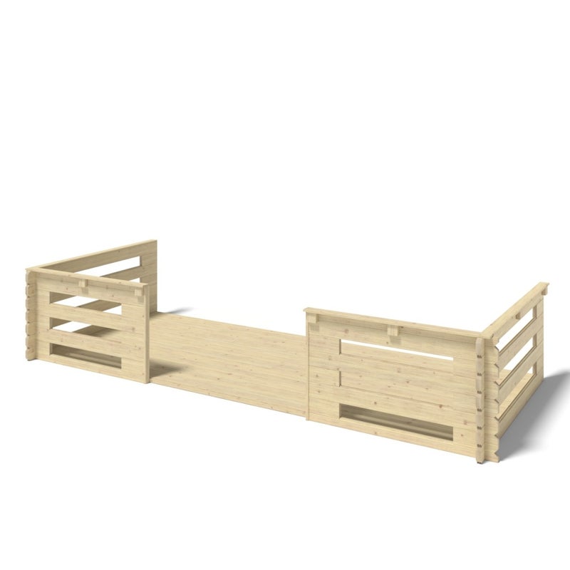 Weranda do domku ALTANKA 5x2 m - kolor naturalny, drewniana, DOM615, 1szt.