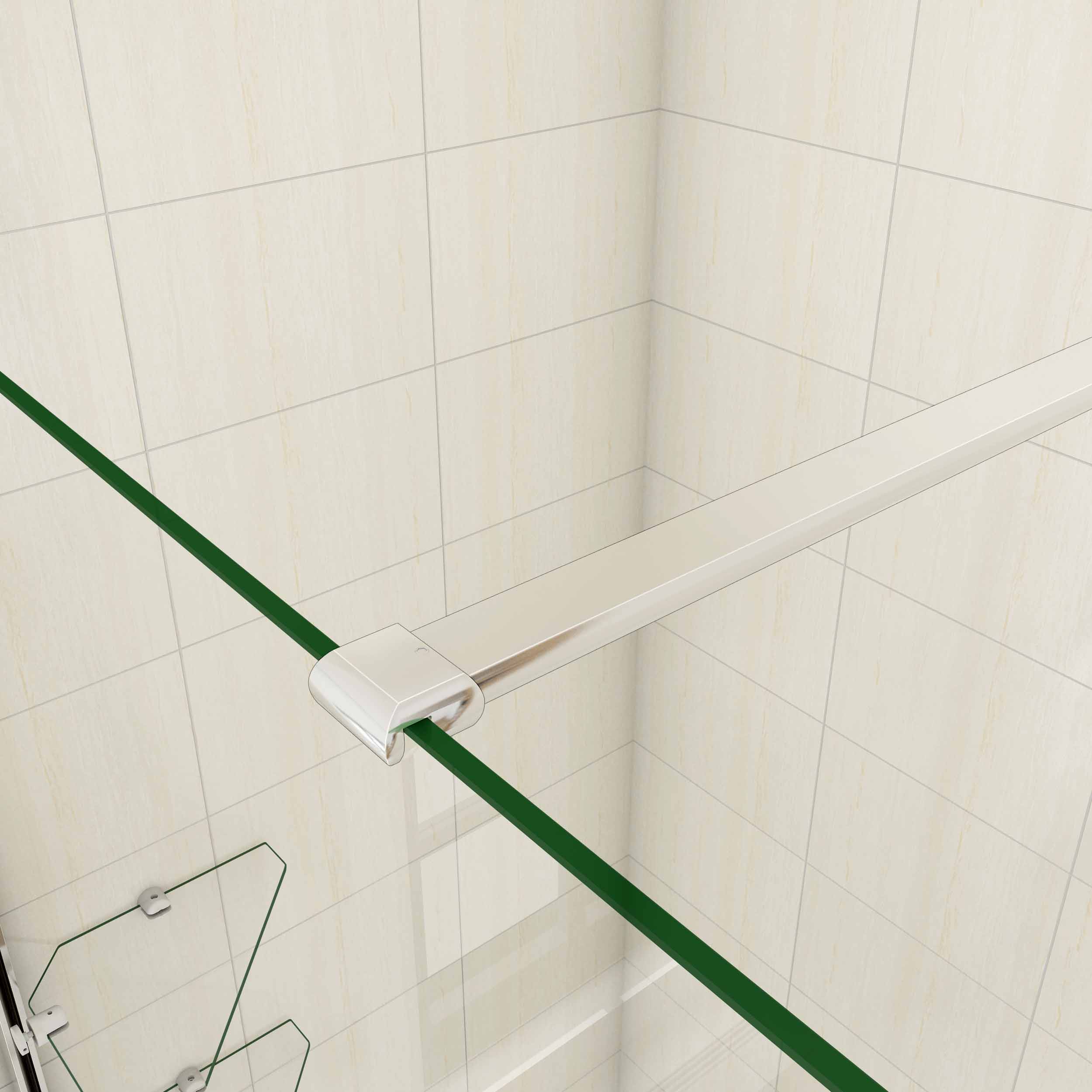 Aica Paroi De Douche 90x190cm Paroi De Douche À L'italienne Avec Une Barre De fixation 90cm recoupable - 4