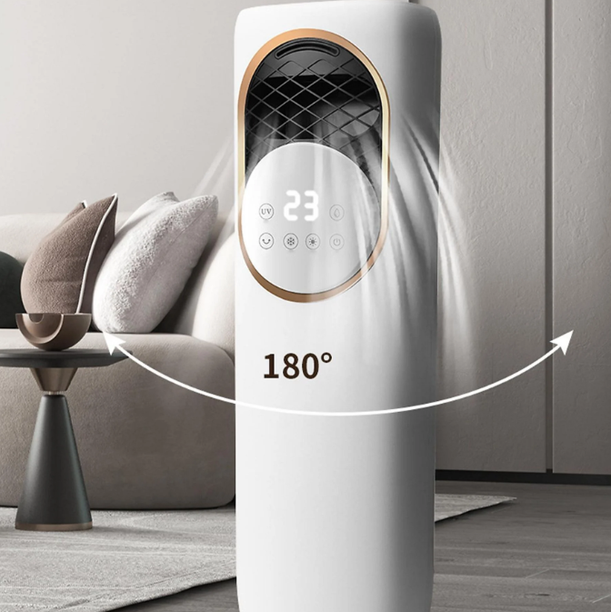 Climatiseur 5-en-1 Eisnebel Chauffage Fonction Vent 180° Silencieux Rafraîchisseur d’Air Ioniseur Portable Maison - 4