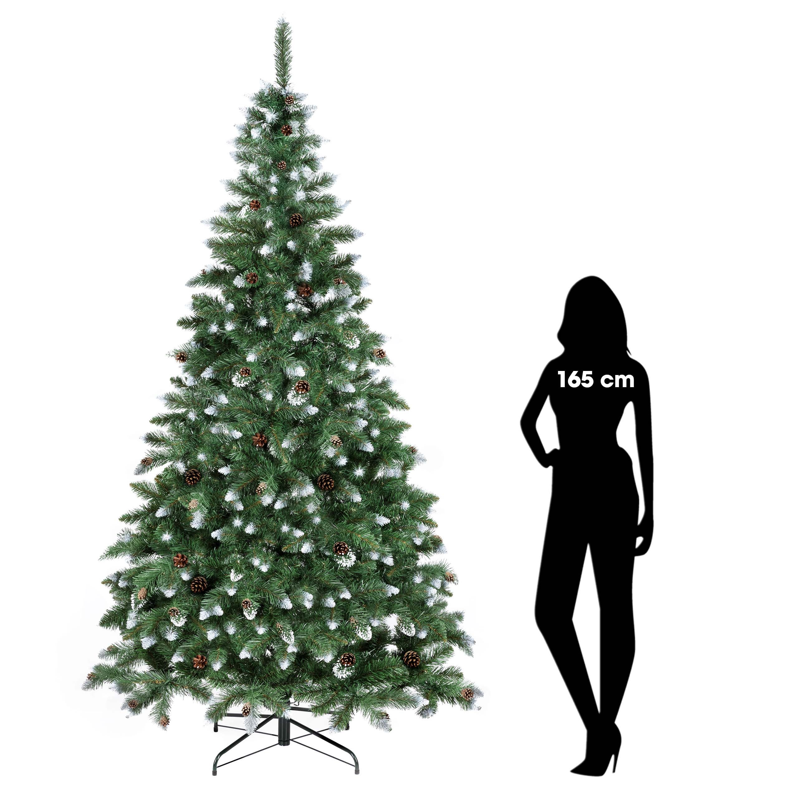 Arbre de Noël artificiel Springos, pin Diamant, 250 cm, PVC, effet ...
