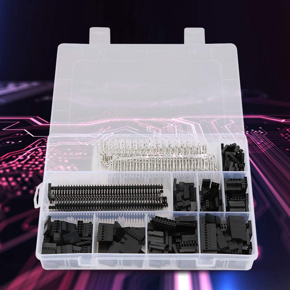 1450 pezzi 2,54 mm connettore elettronico maschio femmina kit connettore PCB accessorio industriale - 3