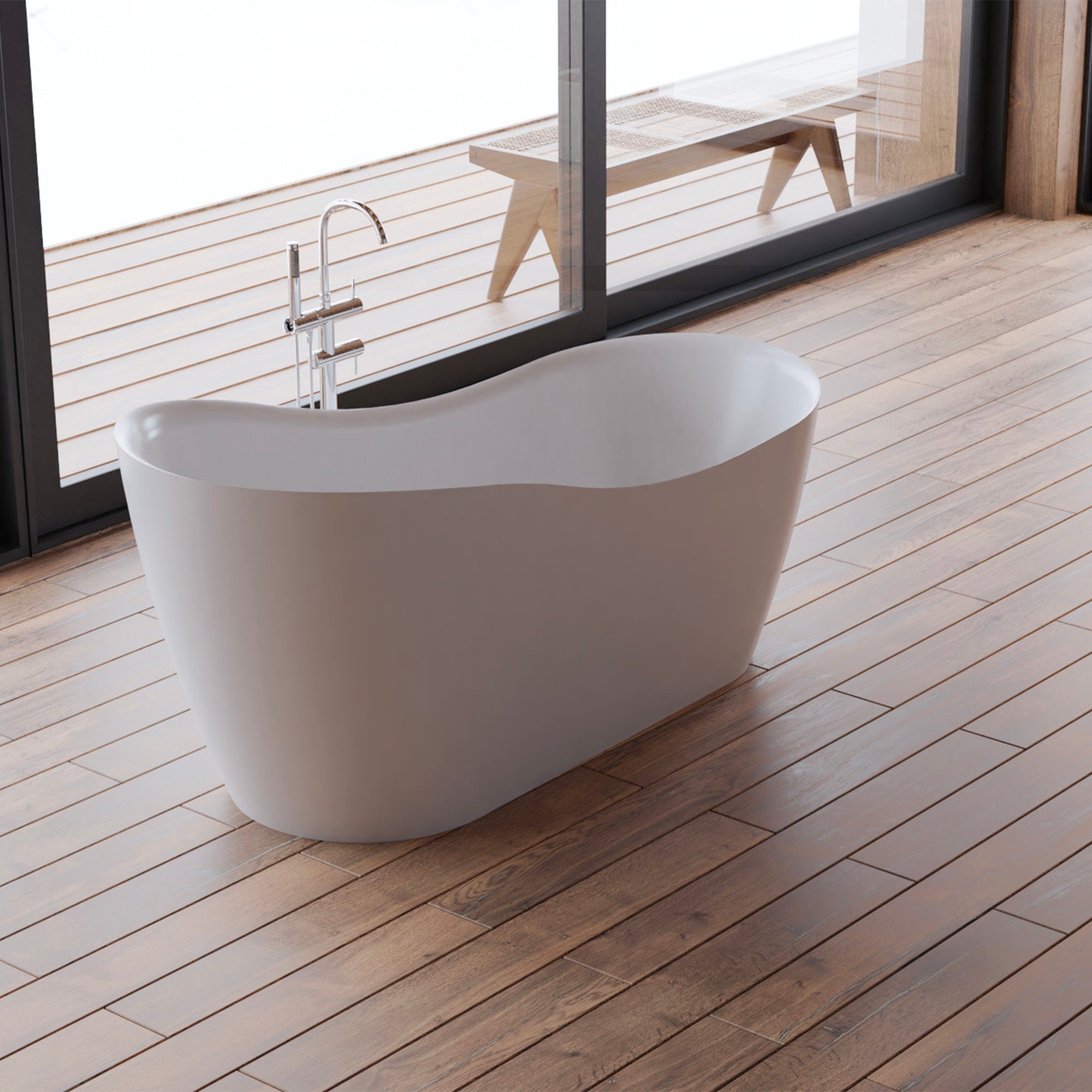 Baignoire Ilot Jazz 170 blanche 170 x78 x78 cm, by SPALINA - 6