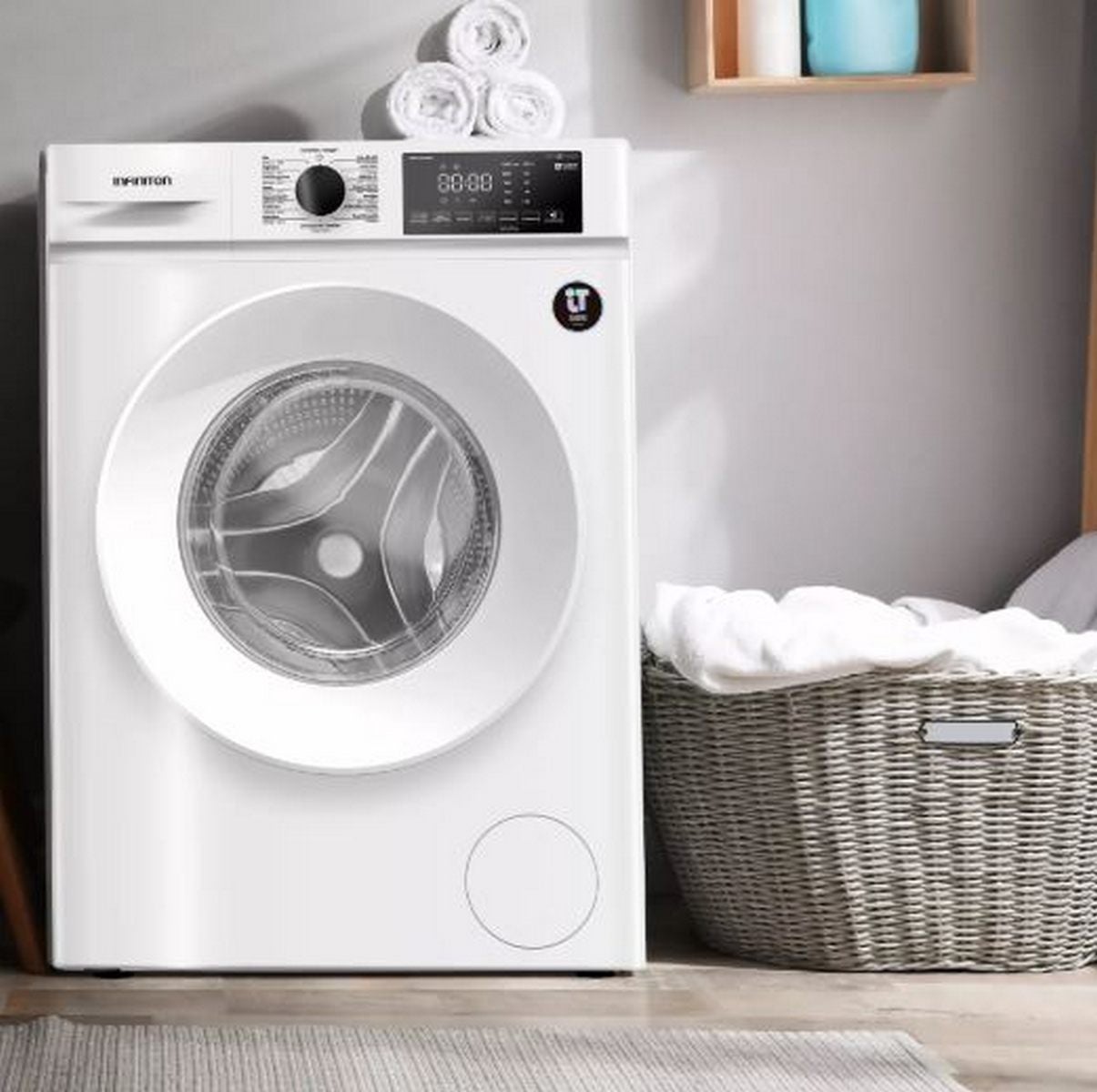 Máquina de Lavar Roupa de Carga Frontal Infiniton WM-F104AWH, 10 kg, 1400 rpm, 15 programas, Classe A, Branco - 2