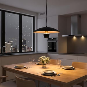 Lampada Sospensione LED Moderna Cilindrica 3W - Luce Cucina, Tavolo Pranzo, Bar, Nero 4000K, 50cm - Foto 3
