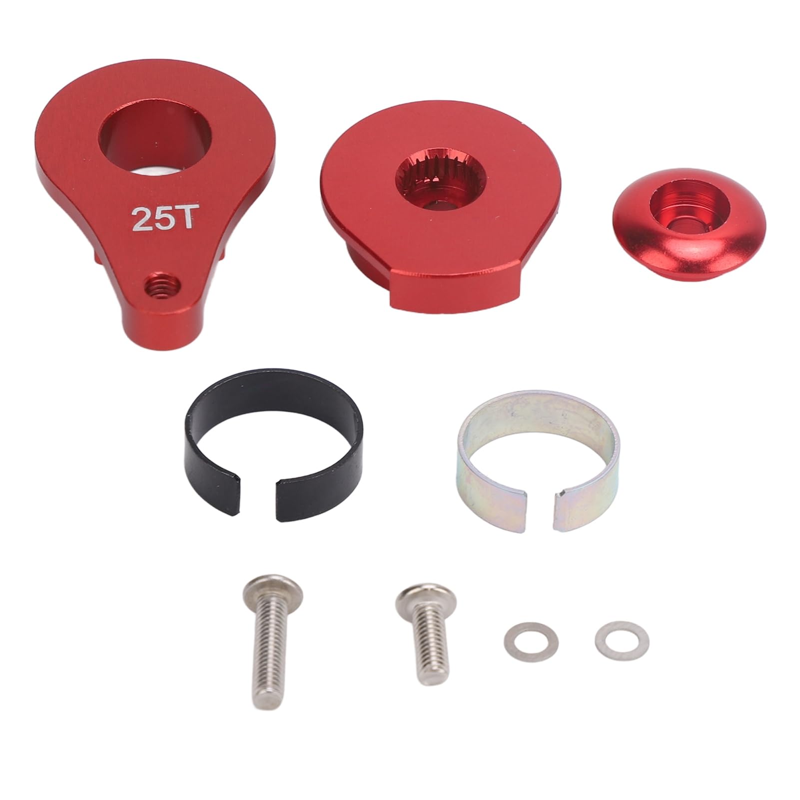 Bras Servo 25T En Alliage D'aluminium CNC – Rouge – Pour WPL 1627 – Accessoire RC Durable