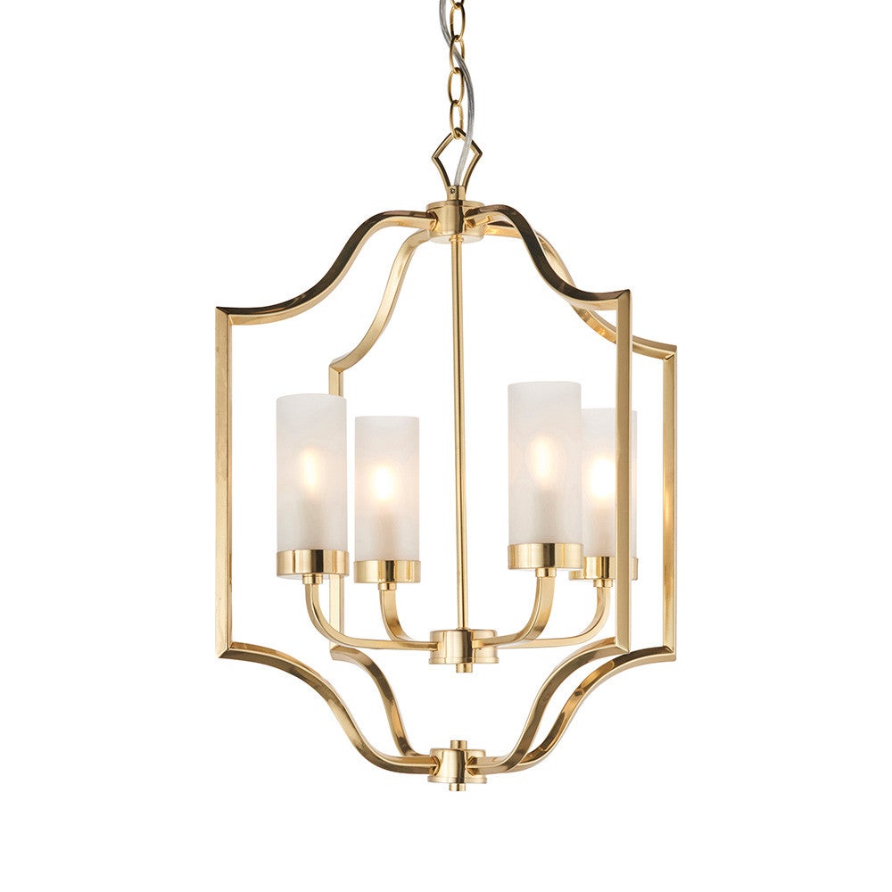 Lampa wisząca EDREA mosiężno-biała 4xE14x15W metal wym:100x48x48cm IP20 Endon