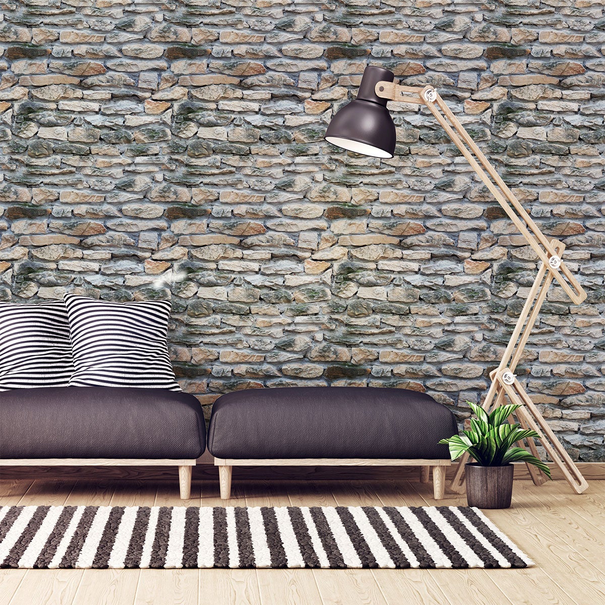 Adesivi pietra di Le Mans - Sticker adesivo - adesivi murali - 30x30cm - 2