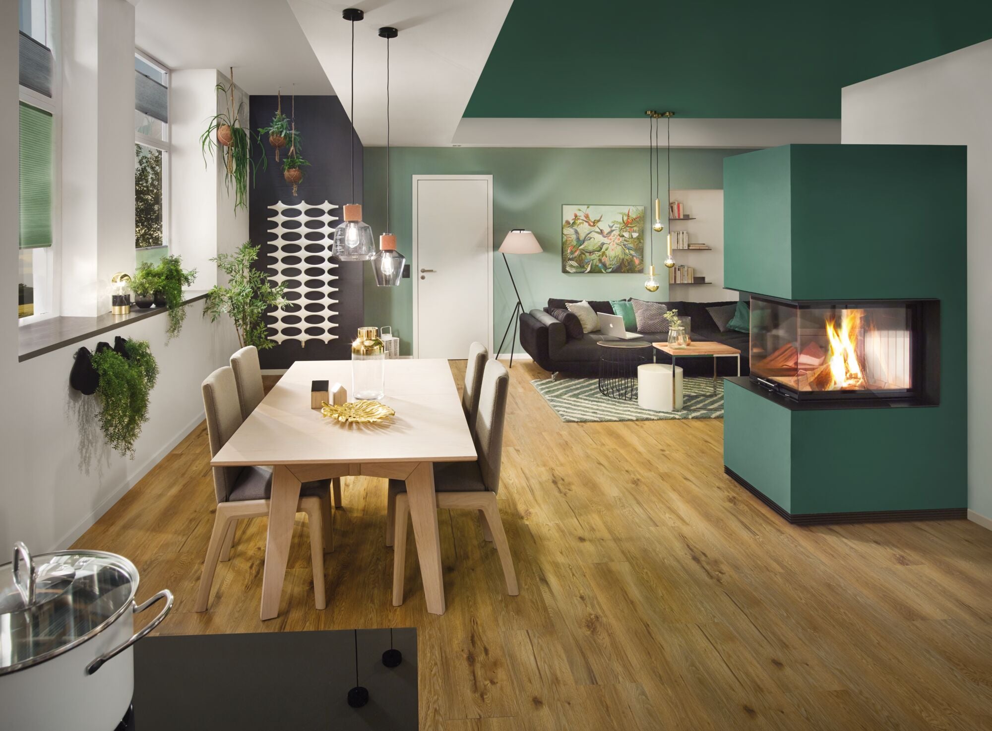 Neordic Luminaire en suspension Edla E27 max. 20W Verre fumé, Liège, Noir gradable Verre, Liège, Métal - 5