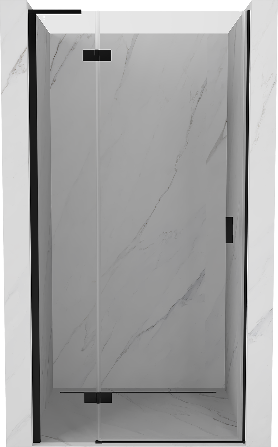 Mexen Mist-H L drzwi prysznicowe uchylne lewe 75 cm, transparent, czarne - 8A5L-075-000-70-00-L