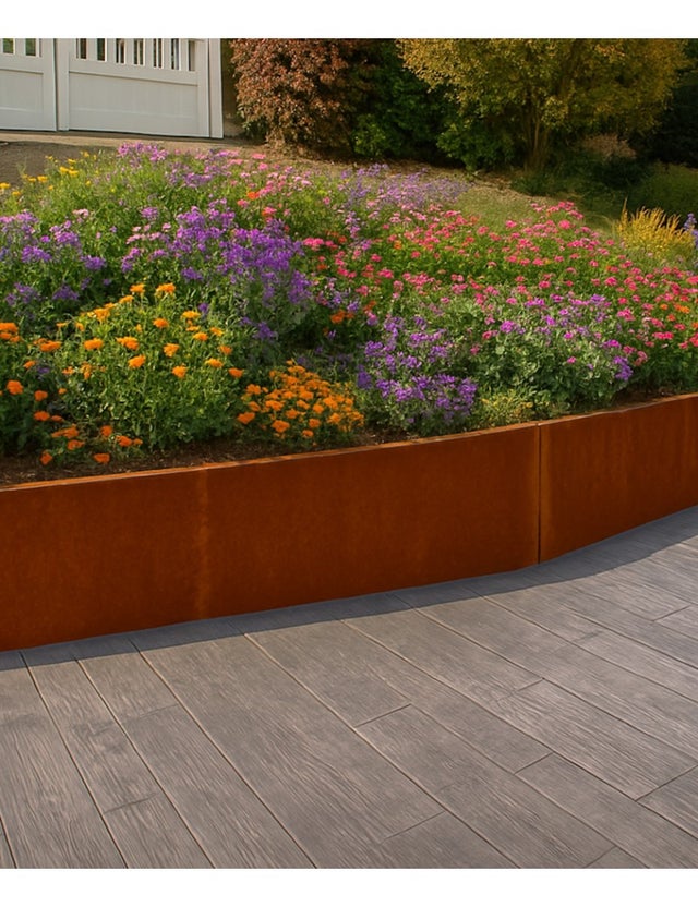 Mur de soutènement en Métal Acier Corten Premium L.100 x H.60 cm - madecoupesurmesure